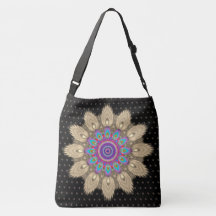Dubbele kleuren Cross Body canvas tas Psychedelic