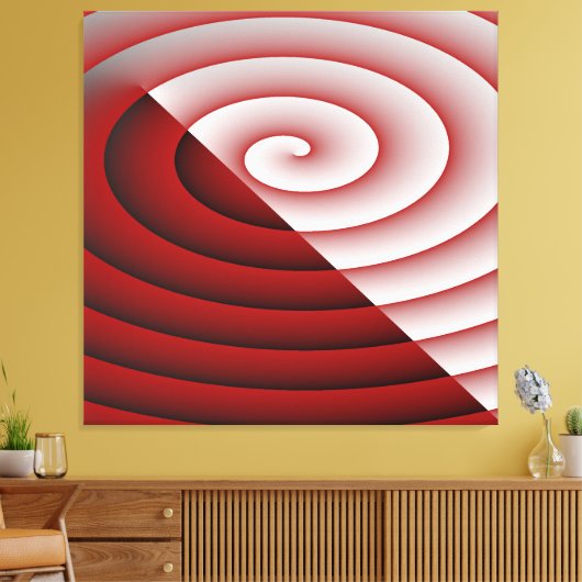 Dubbele kleurgolf draaien canvas afdruk (Insitu (Woonkamer))