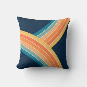 Dubbele kleurrijke retro stijl regenboog kussen