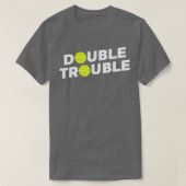 Dubbele knappe tennis met Tennis Balls T-shirt (Design voorkant)