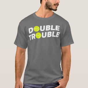Dubbele knappe tennis met Tennis Balls T-shirt