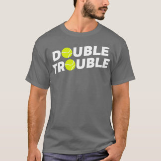 Dubbele knappe tennis met Tennis Balls T-shirt