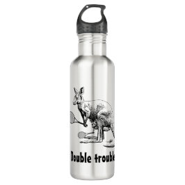 Dubbele knelbare Kangaroo Tennis Player Waterfles