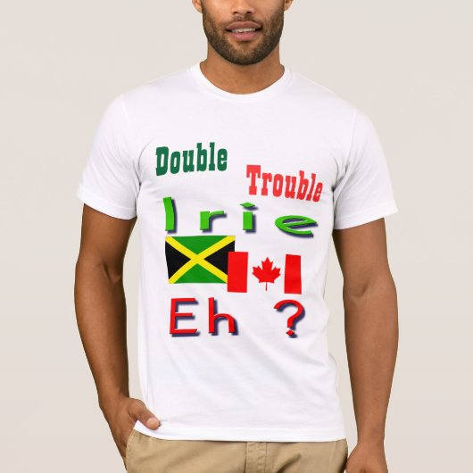 Dubbele knuppels in Jamaicaans-canadese t-shirts (Voorkant)