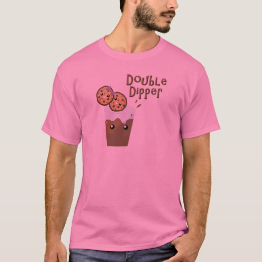Dubbele koekjes in melk t-shirt (Voorkant)