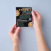 Dubbele koekjes Logo, koekjesverkoop Flyer (Hand)
