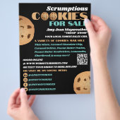 Dubbele koekjes Logo, koekjesverkoop Flyer (Hand)