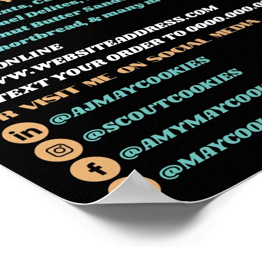 Dubbele koekjes Logo, koekjesverkoop Poster (Hoek)