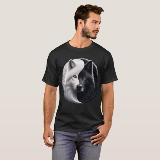 Dubbele Koningen: Wolf vs Hond T-shirt (Voorkant volledig)
