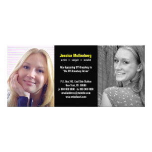 Dubbele kop voor zwart-wit reclamekaart