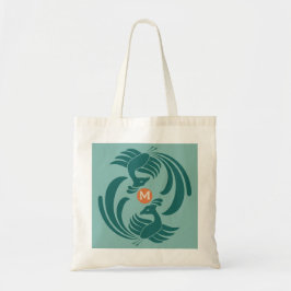  dubbele kranen groen tote bag