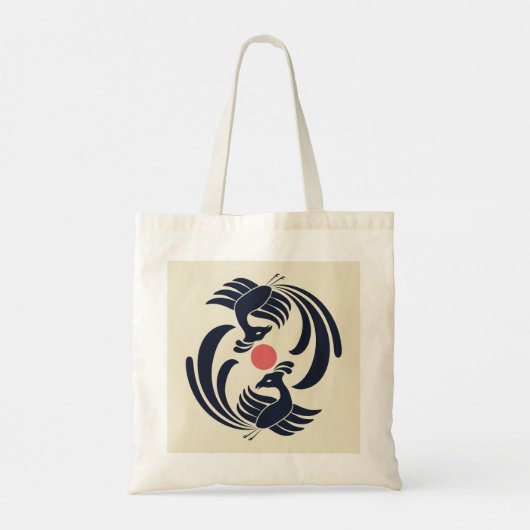  dubbele kranen tote bag (Achterkant)