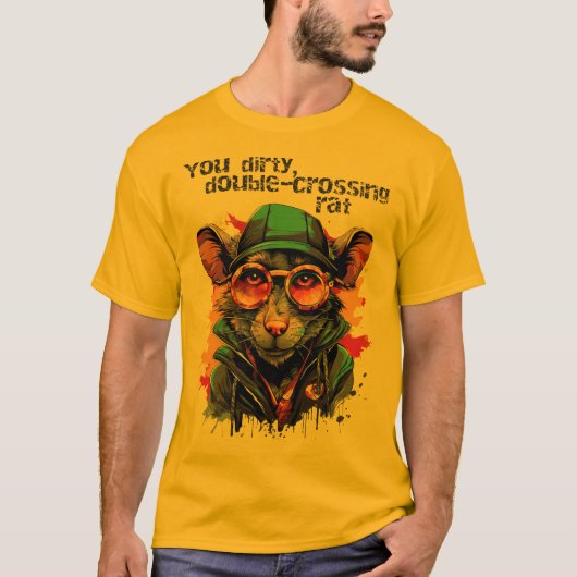 Dubbele kruisingsrat t-shirt (Voorkant)