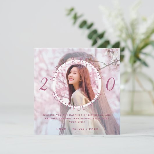 Dubbele Laag personaliseert de Tevreden Kaart van  (Staand voorkant)