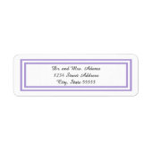 Dubbele lavendel - het Etiket van het Adres van de (Voorkant)