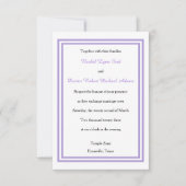 Dubbele Lavendel Trim - 3x5 bruiloft uitnodiging (Voorkant)