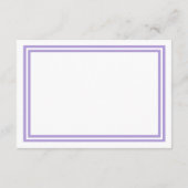 Dubbele lavendel Trim - Ontvangst Uitnodiging Informatiekaartje (Achterkant)