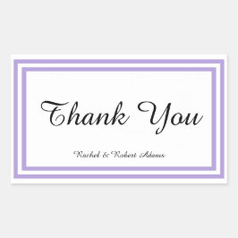 Dubbele Lavendel Trim - Rechthoek Sticker