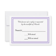 Dubbele Lavendel Trim - RSVP-kaart