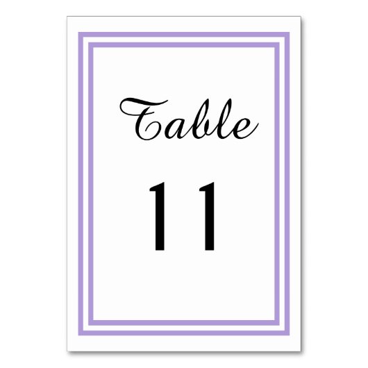 Dubbele Lavendel Trim - Tafel Kaart (Achterkant)