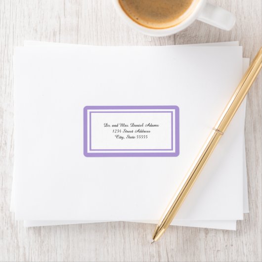 Dubbele Lavender Trim - Address Label (Insitu)