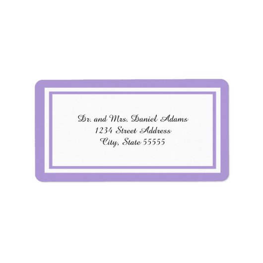 Dubbele Lavender Trim - Address Label (Voorkant)