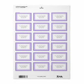 Dubbele Lavender Trim - Address Label (Full Sheet)