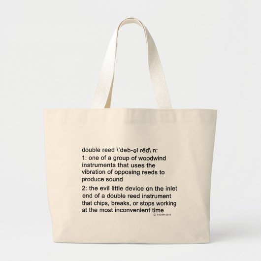 Dubbele leesdefinitie grote tote bag (Voorkant)