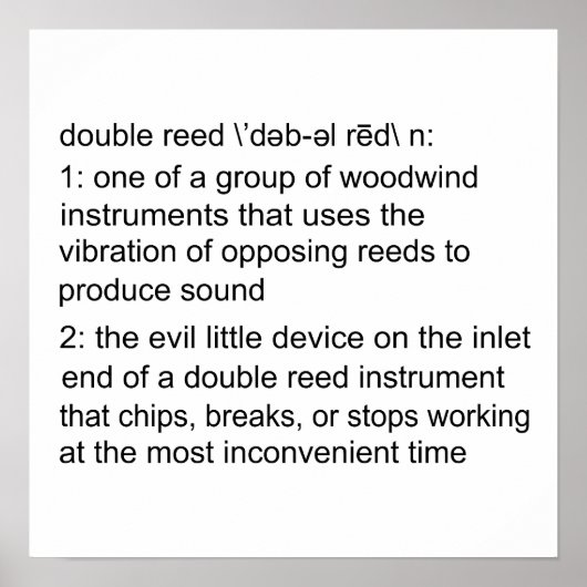 Dubbele leesdefinitie poster (Voorkant)