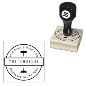 Dubbele Libelle Retouradres Rubberstempel (Gestempeld)