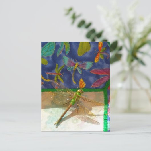 Dubbele libellen briefkaart (Staand voorkant)