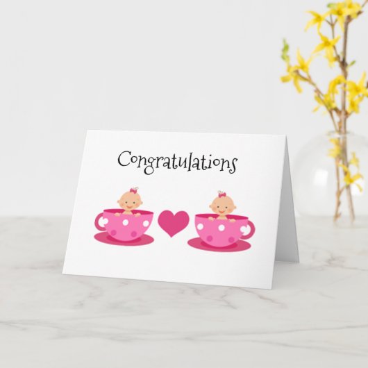 DUBBELE LIEFDE / DUBBELE **TWEELINGMEISJES** KAART (Gele Bloem)