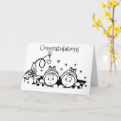 DUBBELE LIEFDE/DUBBELE **TWIN MEISJES** KAART (Gele Bloem)