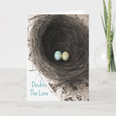 Dubbele Liefdeskaart Tweeling Congratulatiekaart Kaart (Voorkant)