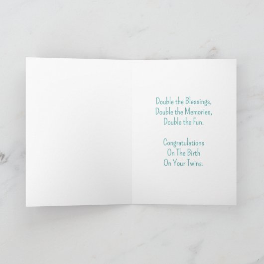 Dubbele Liefdeskaart Tweeling Congratulatiekaart Kaart (Binnen)