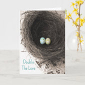 Dubbele Liefdeskaart Tweeling Congratulatiekaart Kaart (Gele Bloem)