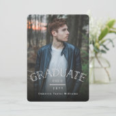 Dubbele lijn Afstuderen Moderne Fotogradatie Parti Kaart (Staand voorkant)