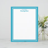 Dubbele Lijn Lijst Blauw Ongevoerd Papierblad (Staand voorkant)