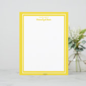 Dubbele Lijn Lijst Geel Ongevoerd Papierblad (Staand voorkant)