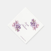 Dubbele Lilah Bloem: Persoonlijke Trouwservetten Servet (Hoek)