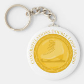 DUBBELE LOOP GUNSTIGE ijsvorming Speciale prestati Sleutelhanger (Voorkant)