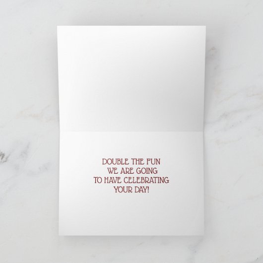 DUBBELE "LOVE", "WISSEN" EN "FUN" OP UW GROTE DAG KAART (Binnen)