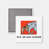 DUBBELE LUCHTZAKKEN STANDAARD POLITIEKE MAGNEET DE (Voorkant / Achterkant)