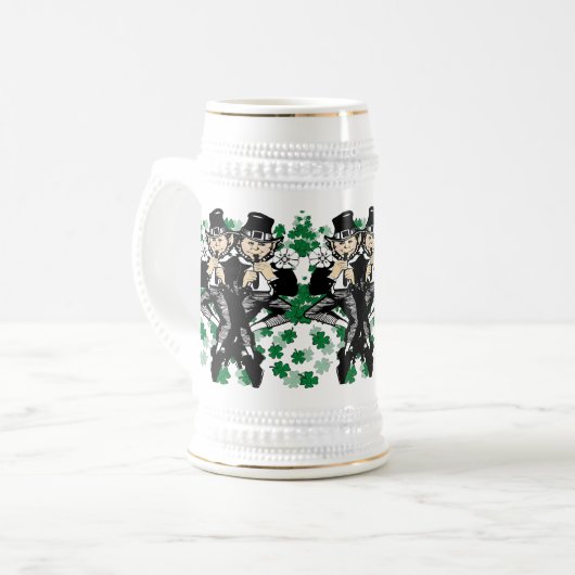 Dubbele Luck Leprechaun Bierpul (Voorkant links)