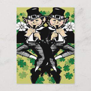 Dubbele Luck Leprechaun Briefkaart