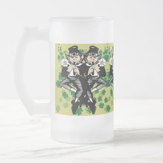 Dubbele Luck Leprechaun Matglas Bierpul (Links)
