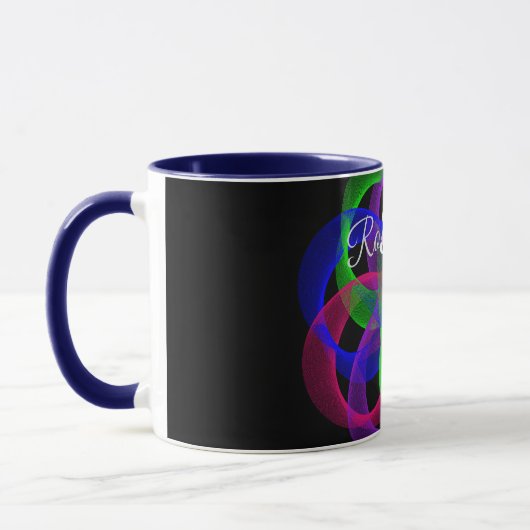 Dubbele Lus Mesh Geometrische Koffiemok Mok (Links)