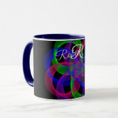 Dubbele Lus Mesh Geometrische Koffiemok Mok (Voorkant links)