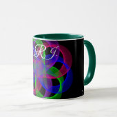 Dubbele Lus Mesh Geometrische Koffiemok Mok (Voorkant rechts)