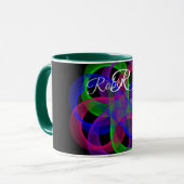 Dubbele Lus Mesh Geometrische Koffiemok Mok (Voorkant links)